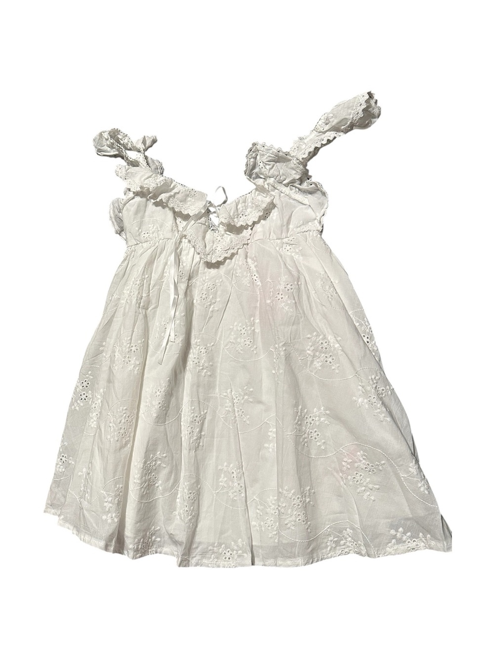 Sugar Thrillz White Eyelet Mini Dress